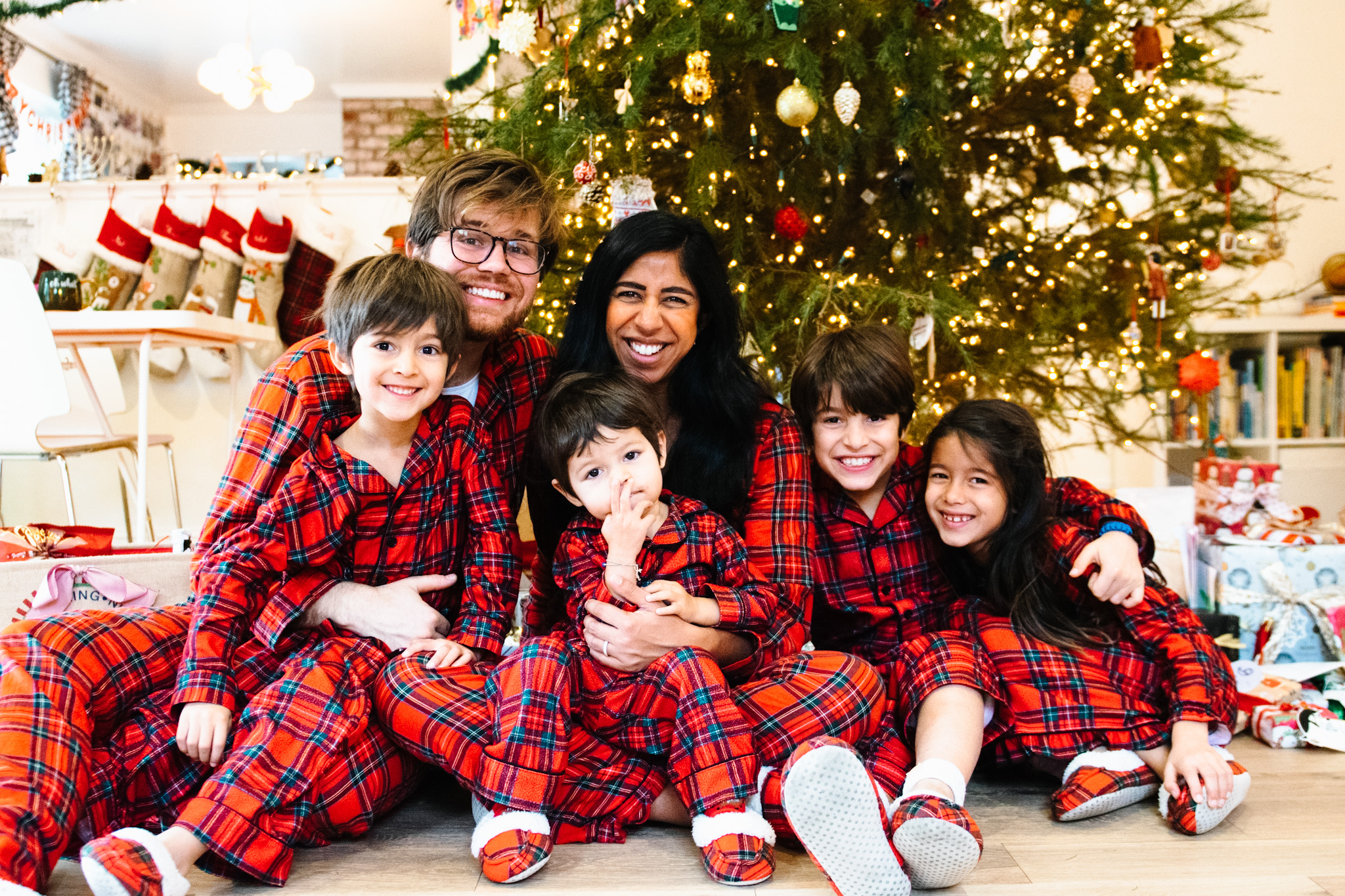 Family Pajamas Matching Plus Size Holiday Tree Mix It Pajamas Set