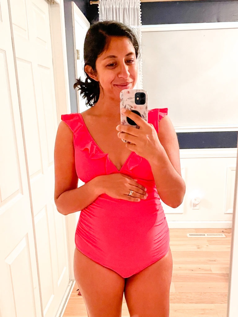 Coral Maternity Swimsuit